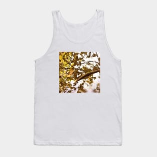 Autumn leaves on water, water, autumn, fall, leaves, summer, beach, stream, tree, exotic, tan Tank Top